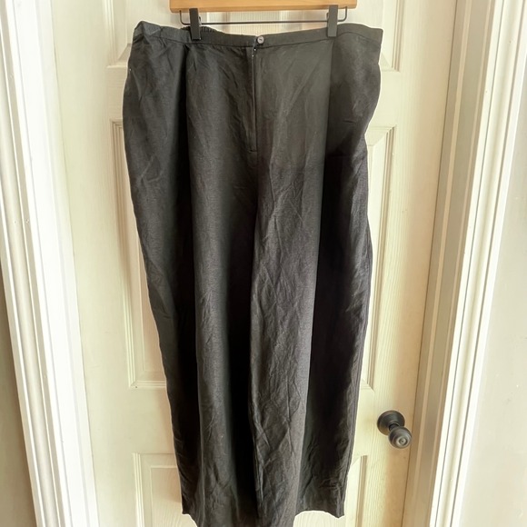 Eileen Fisher Women's Black Wide Leg 100% Silk Pants Flowy Dress Casual Trousers - Picture 1 of 7
